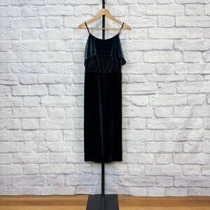 Ali & Jay Hustle Dark Green Velour Culotte Jumpsuit